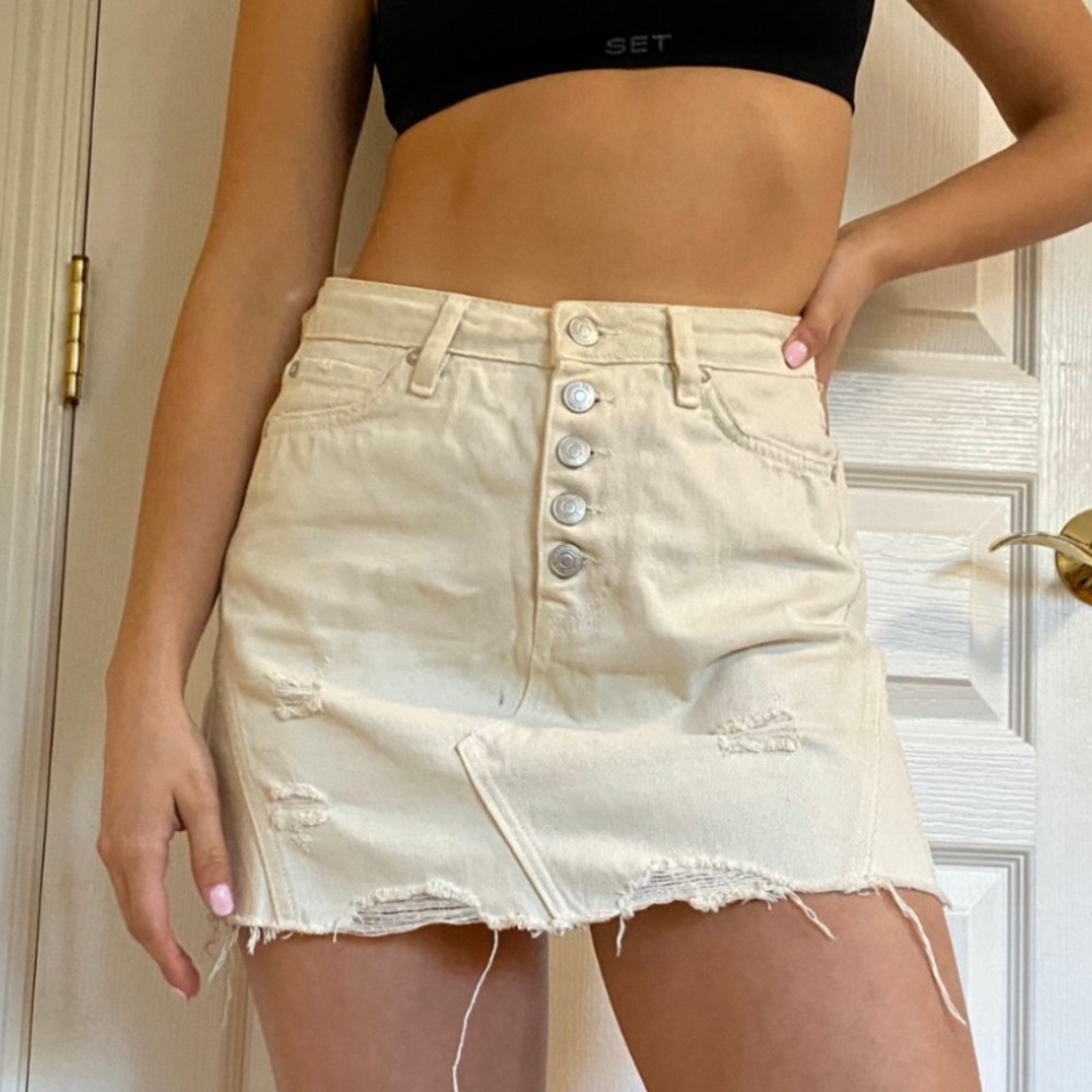 Free People denim skirt